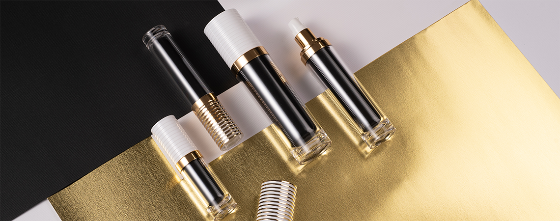 Imballaggi cosmetici e per la cura della pelle di lusso in acrilico a forma rotonda - serie Egyptian Sunrise - Collezione di imballaggi cosmetici - Egyptian Sunrise Imballaggi cosmetici e per la cura della pelle di lusso in acrilico a forma rotonda - serie Egyptian Sunrise - Collezione di imballaggi cosmetici - Egyptian Sunrise